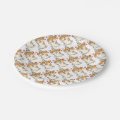 Assiettes En Carton Fête d'anniversaire de corgi (Angle)