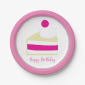 Assiettes En Carton Fête d'anniversaire de Cream Cake (Devant)