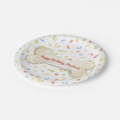 Assiettes En Carton Fête d'anniversaire de Dog Bone (Angle)