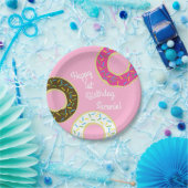 Assiettes En Carton Fête d'anniversaire de Donut (Fête)