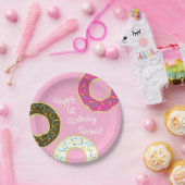Assiettes En Carton Fête d'anniversaire de Donut (Fête)