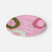 Assiettes En Carton Fête d'anniversaire de Donut (Angle)