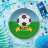 Assiettes En Carton Fête d'anniversaire de football (Fête)