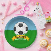 Assiettes En Carton Fête d'anniversaire de football (Fête)