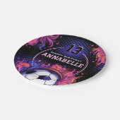 Assiettes En Carton Fête d'anniversaire de football (Angle)