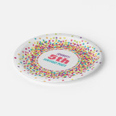 Assiettes En Carton Fête d'anniversaire de Funfetti (Angle)