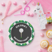 Assiettes En Carton Fête d'anniversaire de golf (Fête)