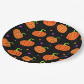 Assiettes En Carton Fête d'anniversaire de Halloween citrouille (Angle)
