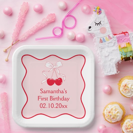 Assiettes En Carton Fête d'anniversaire de la Charry (Fête)