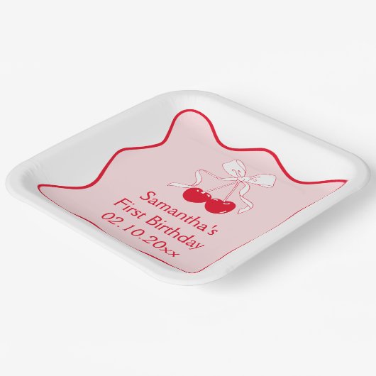 Assiettes En Carton Fête d'anniversaire de la Charry (Angulaire)