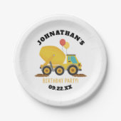 Assiettes En Carton Fête d'anniversaire de la construction (Devant)