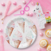 Assiettes En Carton Fête d'anniversaire de la crème glacée (Fête)