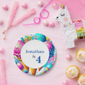 Assiettes En Carton fête d'anniversaire de la crème glglace (Fête)