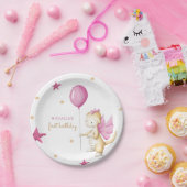 Assiettes En Carton Fête d'anniversaire de la fille Dragon rose (Fête)