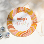 Assiettes En Carton Fête d'anniversaire de la fille rose Super<br><div class="desc">Ajoutez un peu de plaisir à votre fête d'anniversaire avec ces plaques en papier! Conçu pour correspondre à notre collection Let's Get Super rose Retro Girl Birthday Party, ce design comprend un motif tourbillon hippie. Cliquez sur "Personnalisez ce modèle" et remplissez les cases fournies avec vos coordonnées. N'hésitez pas à...</div>