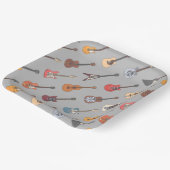 Assiettes En Carton Fête d'anniversaire de la guitare (Angulaire)