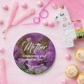 Assiettes En Carton Fête D'ANNIVERSAIRE DE LA MÈRE Florale Violet (Fête)