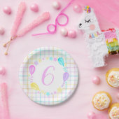 Assiettes En Carton Fête d'anniversaire de la petite fille arc-en-ciel (Fête)