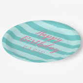 Assiettes En Carton Fête d'anniversaire de la piscine pour filles (Angle)