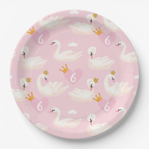 Assiettes En Carton Fête d'anniversaire de la princesse, âge personnal