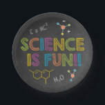 Assiettes En Carton Fête d'anniversaire de la science | La science est<br><div class="desc">Fête d'anniversaire de la science | Science is Fun Paper Plate - Mettez votre manteau de laboratoire et préparez-vous pour un plaisir explosif! L'atout de votre table à votre soirée scientifique est ici. Pas besoin de tests ou d'expériences, nous vous avons couverts. Cette plaque en papier fait partie de notre...</div>