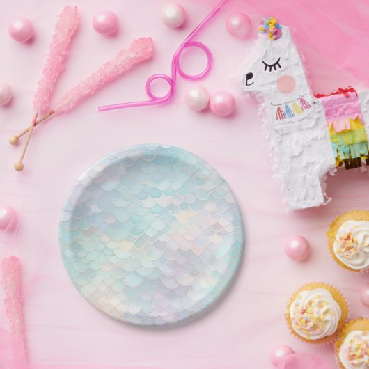 Assiettes En Carton Fête d'anniversaire de la sirène (Fête)