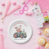 Assiettes En Carton Fête d'anniversaire de l'animal de ferme mignonne  (Fête)