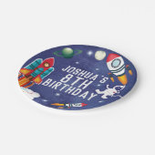 Assiettes En Carton Fête d'anniversaire de l'astronaute (Angle)