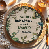 Assiettes En Carton Fête d'anniversaire de l'enfant à thème Reptile