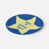 Assiettes En Carton Fête d'anniversaire de l'étoile (Angle)