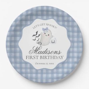 Assiettes En Carton Fête d'anniversaire de Little Boo Ghost au pastel