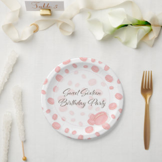 Assiettes En Carton Fête d'anniversaire de Macaron