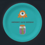 Assiettes En Carton Fête d'anniversaire de Mad Science<br><div class="desc">Personnalisable à vos spécificités. Crédit : DreAmLoft.</div>