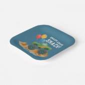 Assiettes En Carton Fête d'anniversaire de Monster Truck (Angulaire)