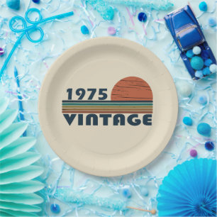 Assiettes En Carton Fête d'anniversaire de naissance en 1975
