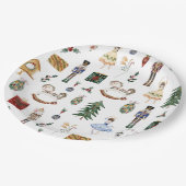 Assiettes En Carton Fête d'anniversaire de Noël de Nutcracker (Angle)