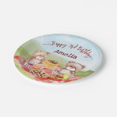 Assiettes En Carton fête d'anniversaire de pique-nique nounours person (Angle)