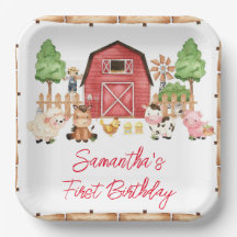 Fête d'anniversaire de Red Farm Animaux