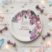 Assiettes En Carton Fête d'anniversaire de remise en forme