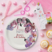 Assiettes En Carton Fête d'anniversaire de remise en forme (Fête)