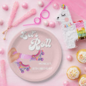 Assiettes En Carton Fête d'anniversaire de roller retro (Fête)