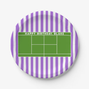 Assiettes En Carton Fête d'anniversaire de tennis