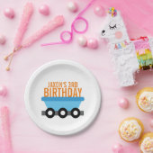 Assiettes En Carton Fête d'anniversaire de train (Fête)