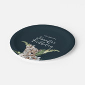 Assiettes En Carton Fête d'anniversaire de Wild Jungle Leopard pour ad (Angle)