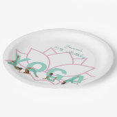 Assiettes En Carton Fête d'anniversaire de Yoga (Angle)