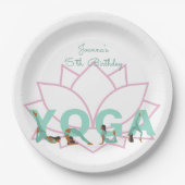 Assiettes En Carton Fête d'anniversaire de Yoga (Devant)