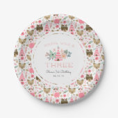 Assiettes En Carton Fête d'anniversaire de Young, Wild & Three (Devant)