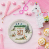 Assiettes En Carton Fête d'anniversaire des animaux sauvages de bois (Fête)