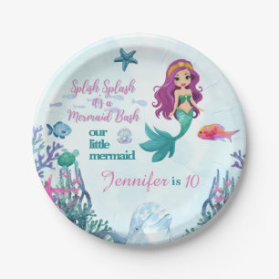 Assiettes En Carton Fête d'anniversaire des filles de Bash Splish Spla