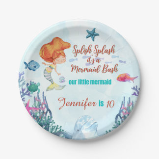 Assiettes En Carton Fête d'anniversaire des filles de Bash Splish Spla